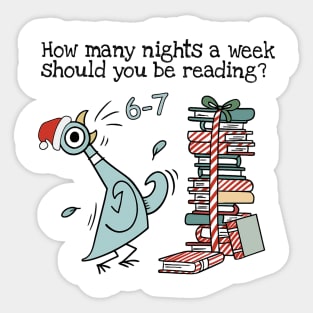 How Many Nights A Week Should You Be Reading 6-7 Png, Pigeon Elephant Piggie Children's Books,Teacher Six Seven 67 Sticker